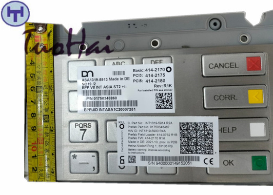 01750343467 Bộ phận Wincor ATM EPP V8 INT2 ASIA ST2+/-A2 Bàn phím gốc